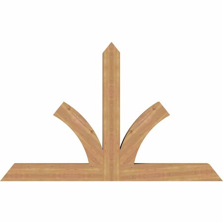 Ekena Millwork Richland Timber Gable Bracket, Western Red Cedar, 72"W x 45"H x 5 1/2"D x 5 1/2"F, 15/12 Pitch GBW072X45X0606RIC00SWR